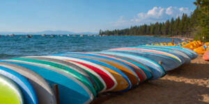 Tahoe Sands Resort paddleboards on the beach